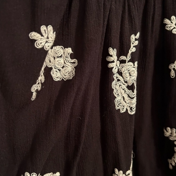 Free People Women's Black White Emroidered Swing Spring Dress - Picture 7 of 7